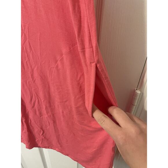 J Jill Size S Tank Dress Pink Pullover Pockets Sleeveless Pleated Back - Picture 3 of 7